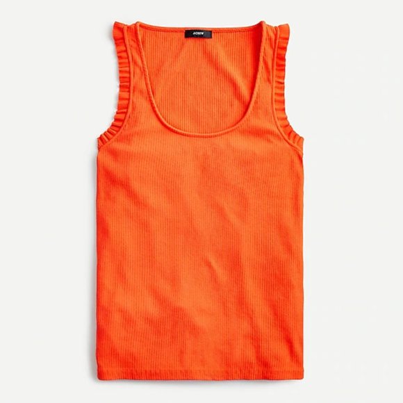 J. Crew Tops - Ribbed ruffle tank top